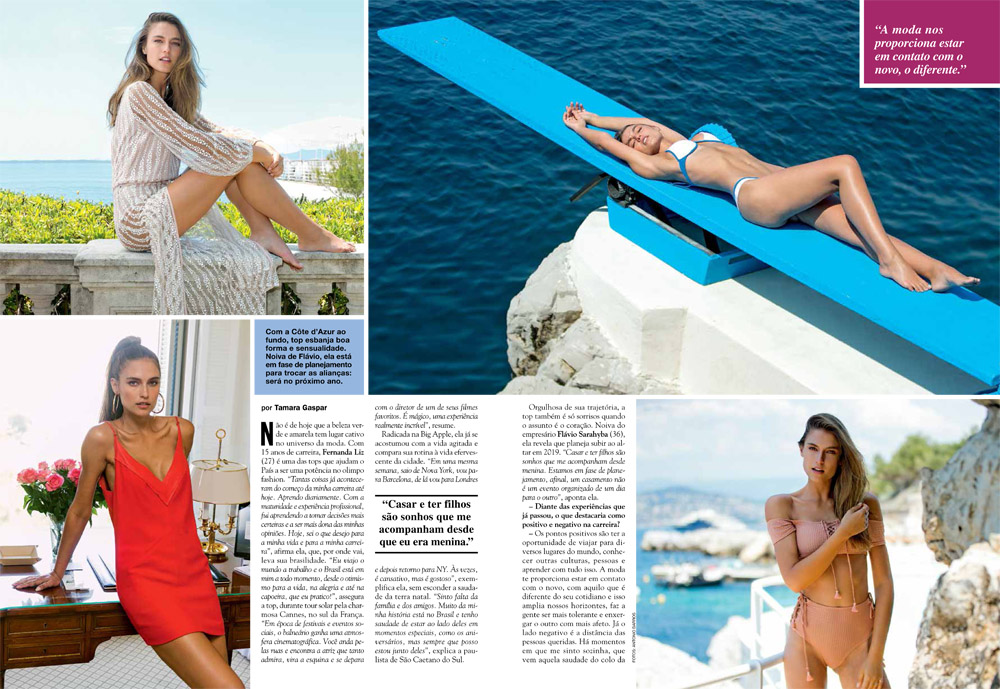 Fashion editorial picture of Fernanda Liz for Caras Brazil by Antonio Barros