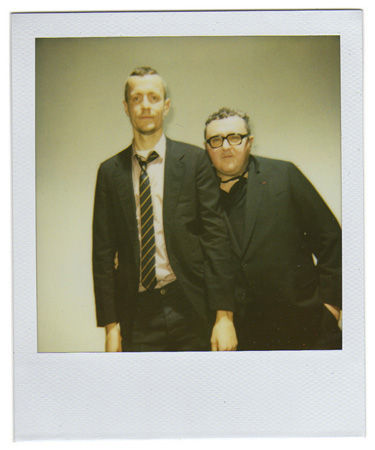 Polaroid picture of fashion designer Lucas Ossendrijver and Alber Elbaz by fashion photographer Antonio Barros