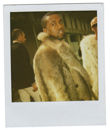 Polaroid picture of American rapper Kanye West by fashion photographer Antonio Barros