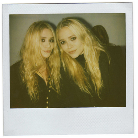 Polaroid picture of Mary-Kate and Ashley Olsen by fashion photographer Antonio Barros