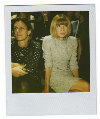 Polaroid picture of Vogue editor-in-chief Anna Wintour by fashion photographer Antonio Barros