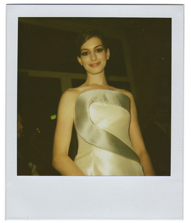 Polaroid picture of American hollywood actress Anne Hathaway by fashion photographer Antonio Barros