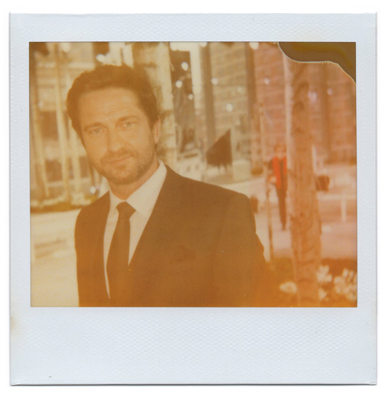 Polaroid picture of American hollywood actor Gerard Butler by fashion photographer Antonio Barros