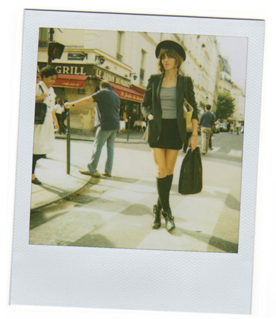 Polaroid picture of French actress Lou Doillon by fashion photographer Antonio Barros